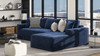 Brenley 110.5" RAF Sofa-in-a-Box Sectional Sofa, Twilight Navy Blue