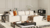 Brenley 110.5" RAF Sofa-in-a-Box Sectional Sofa, Porcelain Light Beige
