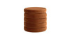 Fuji 19" Oversized Round Storage Ottoman, Burnt Orange