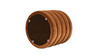 Fuji 19" Oversized Round Storage Ottoman, Burnt Orange