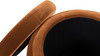 Fuji 19" Oversized Round Storage Ottoman, Burnt Orange
