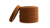 Fuji 19" Oversized Round Storage Ottoman, Burnt Orange