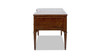 Dauphin Gold Accent 5-Drawer Wood Executive Desk, Walnut Brown