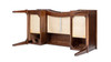 Dauphin Gold Accent 5-Drawer Wood Executive Desk, Walnut Brown