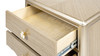 Helena 25" 2-Drawer Storage Side Table, Natural Birch Brown & Soft Gold