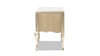 Helena 25" 2-Drawer Storage Side Table, Natural Birch Brown & Soft Gold