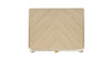 Helena 25" 2-Drawer Storage Side Table, Natural Birch Brown & Soft Gold
