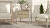 Helena 25" 2-Drawer Storage Side Table, Natural Birch Brown & Soft Gold