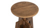 Spencer Minimalist Oak Wood Adjustable Bar Counter Stool, Walnut Brown