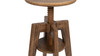 Spencer Minimalist Oak Wood Adjustable Bar Counter Stool, Walnut Brown