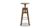 Spencer Minimalist Oak Wood Adjustable Bar Counter Stool, Walnut Brown