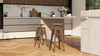 Spencer Minimalist Oak Wood Adjustable Bar Counter Stool, Walnut Brown