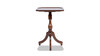 Mabel 19" Elegant Wood Turned Pedestal Side Table, Rich Walnut