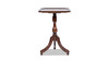 Mabel 19" Elegant Wood Turned Pedestal Side Table, Rich Walnut