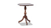 Mabel 19" Elegant Wood Turned Pedestal Side Table, Rich Walnut