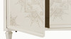 Mahal 63" Hand Painted Mandala Lacquered Sideboard, Ivory Off-White