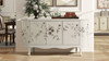 Florence 69" Hand Painted Lacquered Credenza, Taupe Gray