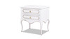 Court 23.5" Wide Edwardian Storage Side Table, Soft White