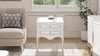 Court 23.5" Wide Edwardian Storage Side Table, Soft White