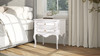 Court 23.5" Wide Edwardian Storage Side Table, Soft White