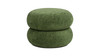 Nest 19.5" Low Round Upholstered Ottoman, Moss Green