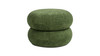 Nest 19.5" Low Round Upholstered Ottoman, Moss Green