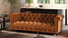 Alto 88" Tufted Chesterfield Sofa, Burnt Orange