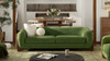 Alpine 90.5" Sherpa Sofa, Moss Green Fleeced Teddy