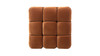 Marcel 36" Bubble Modular Modern Cocktail Ottoman, Burnt Orange