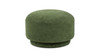 Fuji 15" Mushroom Footstool Ottoman, Moss Green Fleeced Teddy