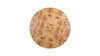 Nebula 51" 5-6 Seater Round Burl Wood Pillar Dining Table, Warm Natural Brown