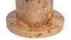 Nebula 51" 5-6 Seater Round Burl Wood Pillar Dining Table, Warm Natural Brown