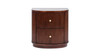 Valentine 24" 2-Drawer Storage Side Table, Dark Walnut