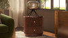 Valentine 24" 2-Drawer Storage Side Table, Dark Walnut