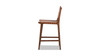 Andre 26" Woven Leather Counter Stool with Back, Pecan Brown