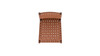 Andre 26" Woven Leather Counter Stool with Back, Pecan Brown