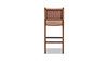 Andre 26" Woven Leather Counter Stool with Back, Pecan Brown