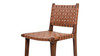Andre 26" Woven Leather Counter Stool with Back, Pecan Brown