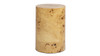 Nebula 22" Burl Wood Accent Pillar Side Table, Warm Natural Brown
