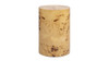 Nebula 22" Burl Wood Accent Pillar Side Table, Warm Natural Brown