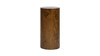 Nebula 29.5" Burl Accent Pillar Side Table, Medium Brown Walnut