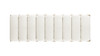 Bella 52" Upholstered Modern Accent Bench, Ivory White Bouclé