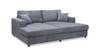 Goliath 86" Oversized Double Chaise Lounge Sofa Bed, Carbon Gray
