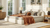Luna 12" Round Sphere Accent Ball Throw Pillow, Burnt Orange
