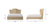 Astoria Camelback Upholstered King Platform Bed