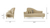 Chantelle LAF Leather Upholstered Single Arm Chaise Lounge Sofa