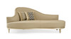 Chantelle LAF Leather Upholstered Single Arm Chaise Lounge Sofa