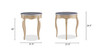 Carina Resin Top Side Table with Cabriole Legs