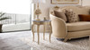 Carina Resin Top Side Table with Cabriole Legs