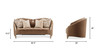 Amara 3-Seater Upholstered Barrel Sofa